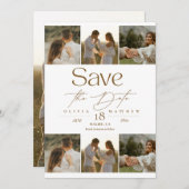 Elegance 7 Photo Wedding  Save The Date (Voorkant / Achterkant)