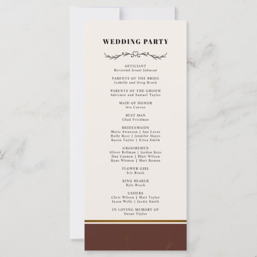 Élégance Abstraite Cadres dorés Programmes de mari (Dos)