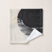 Élégance Abstraite : Fusion caustique du noir et d (Gant de toilette)