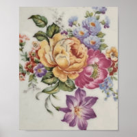 Élégance : Affiche inspirée de la porcelaine