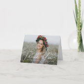 Elégance Airy EDITABLE COULEUR Merci de graduation (Devant)