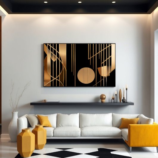 Élégance Art Déco Lignes Dorées