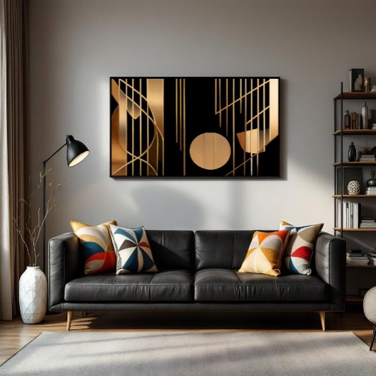 Élégance Art Déco Lignes Dorées