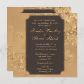 Élégance au chocolat Invitations de mariage (Devant / Derrière)