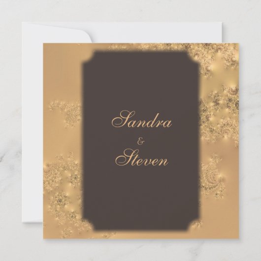 Élégance au chocolat Invitations de mariage (Dos)