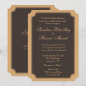 Élégance au chocolat Invitations de mariage (Devant / Derrière)