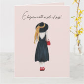 Élégance avec un côté de la mer Carte d'anniversai (Fleur jaune)