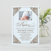 ELEGANCE | BAPTISME-INVITATIE KAART (Staand voorkant)