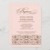 ELEGANCE | BAPTISME-INVITATIE KAART (Voorkant / Achterkant)