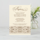  ELEGANCE  | BAPTISME-INVITATIE KAART (Staand voorkant)