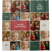 elegance big many images collage Christmas Douchegordijn (Voorkant)