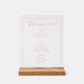Elegance Black Calligraphy Bar Menu (Recto)