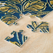 Élégance Bleu Doré Puzzle (Côté)