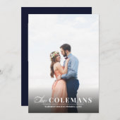 Élégance | Bleu Marin | Photo verticale de vacance (Devant / Derrière)