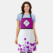 Elegance Blooms: gepersonaliseerd monogram Schort (Gedragen)