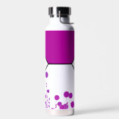 Elegance Blooms: gepersonaliseerd monogram Waterfles (Links)