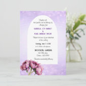 Élégance BOHO ! Invitation de mariage plate et gra (Debout devant)