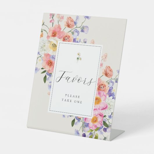 Élégance Boho rose Fleur Faveur Signe (Recto)