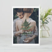 Élégance botanique| Mariage photo Faire-part (Debout devant)