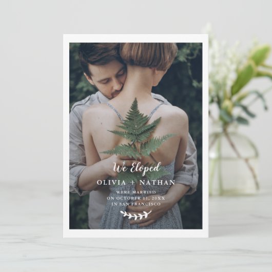 Élégance botanique| Mariage photo Faire-part (Debout devant)