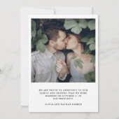 Élégance botanique| Mariage photo Faire-part (Dos)