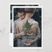 Élégance botanique| Mariage photo Faire-part (Devant / Derrière)