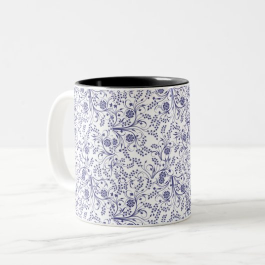 Élégance botanique Mug blanc (Devant gauche)