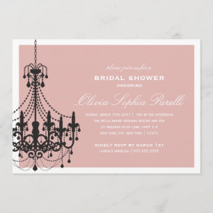 ELEGANCE   BRIDAL SHOWER INVITATION KAART