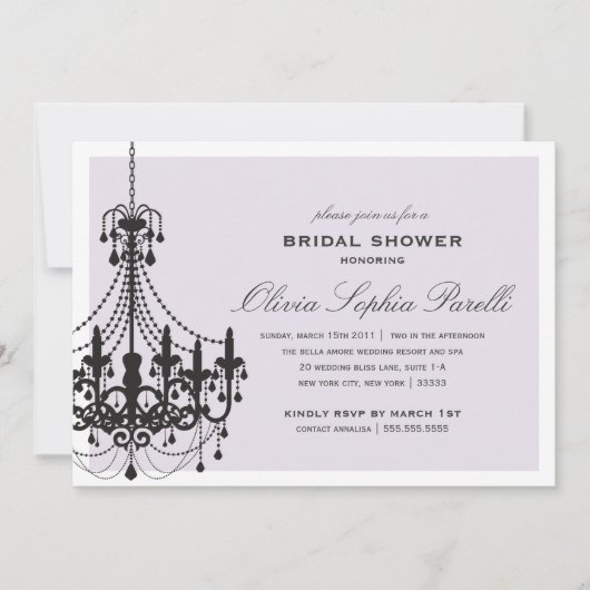 ELEGANCE | BRIDAL SHOWER INVITATION KAART (Voorkant)