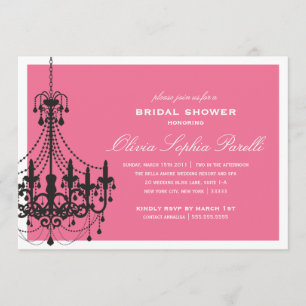 ELEGANCE   BRIDAL SHOWER INVITATION KAART