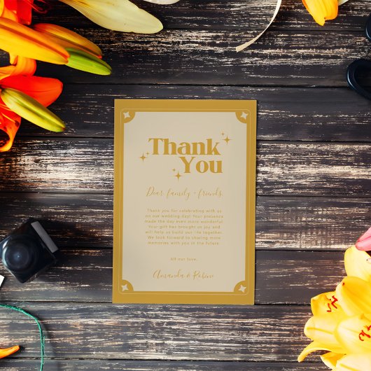 Élégance Carte de remerciements Vintage moderne
