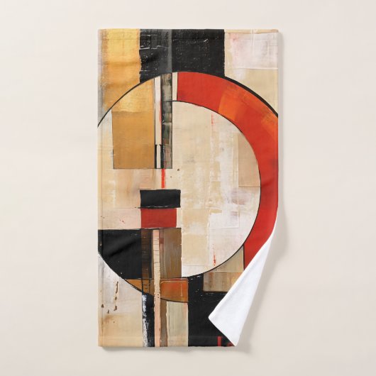 Elégance céleste : Exploration Abstraite en beige (Serviette à main)