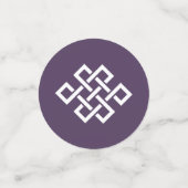 Élégance chinoise dans Confetti de table violette (Petit recto)
