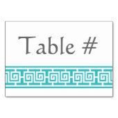 Élégance chinoise dans la carte de table Turquoise (Dos)