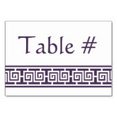 Élégance chinoise dans la carte de table violette (Dos)