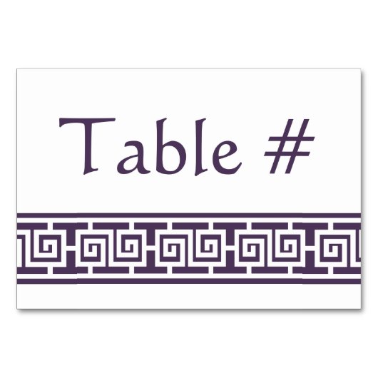 Élégance chinoise dans la carte de table violette (Devant)