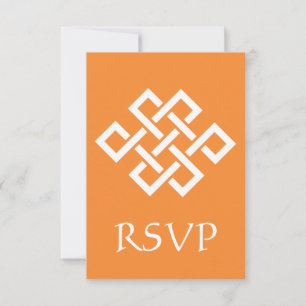 Élégance chinoise dans la carte RSVP orange