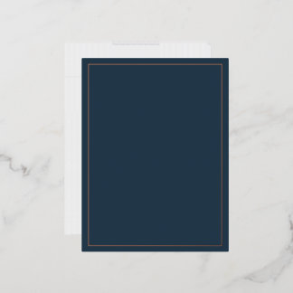 Elegance Classic text based real foil Invitation Folie Feestdagen Briefkaart