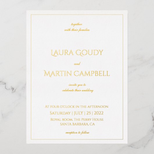 Elegance Classic texte basé sur Invitation (Recto)