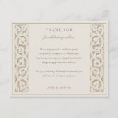 Élégance classique Carte de remerciements de l'Emb (Devant)