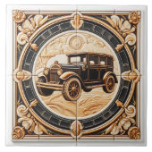 Élégance classique en carreaux de voiture d'époque (Devant)