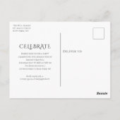 Élégance classique Script Graduation Invitation (Dos)