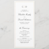 Élégance classique Script Monogramme Programme de  (Devant)