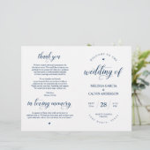 Elegance Classy Mariage Ceremony Programme pliable (Debout devant)