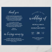Elegance Classy Mariage Ceremony programme pliable (Devant)