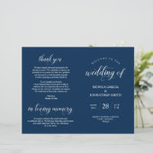 Elegance Classy Mariage Ceremony programme pliable (Debout devant)