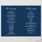 Elegance Classy Mariage Ceremony programme pliable (Dos)