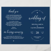 Elegance Classy Mariage Ceremony Programme pliable (Devant)