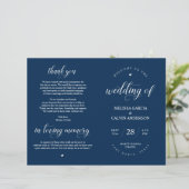 Elegance Classy Mariage Ceremony Programme pliable (Debout devant)