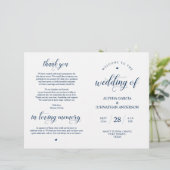 Elegance Classy Mariage Ceremony Programme pliable (Debout devant)